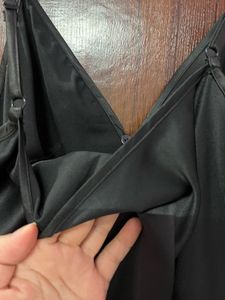 Sleek Black Slip Dress