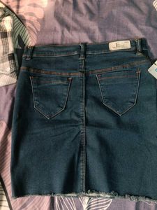 Denim Skirt And Shirt