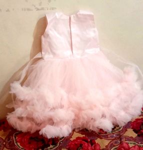 Peach Sparkly Flower Girl Dress