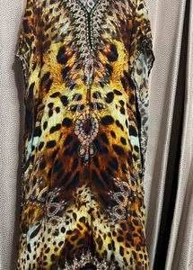 Animal Print Kaftaan Dress