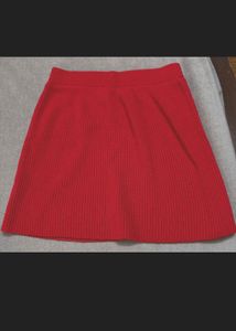 Red Knit Skirt