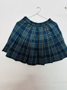 Plaid Pleated Skirt