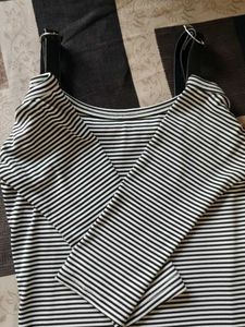 Fancy Crop Top With Boat Neck