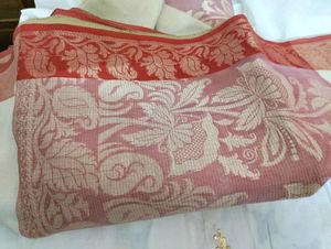 Elegant Beige Saree with Floral Border