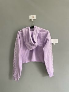 Lilac Crop Hoodie