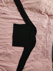 Black Long Sleeve crop top