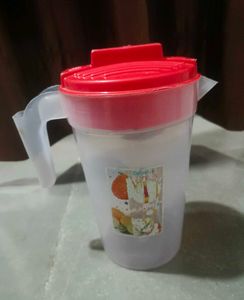Red Top Plastic Pitcher