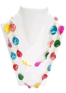 Multi Colour Long Stone Chain