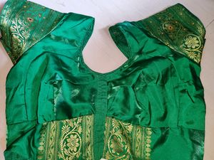 Wedding  Satin Silk Saree With Stiched Blouse