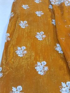 Embroidered Mustard Salwar Kameez