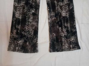 Patterned Flared Pants