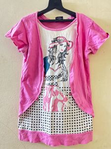 Printed Jacket Style T-Shirt