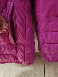 Pink Puffer Jacket with Hood
