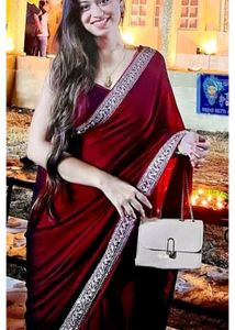 Elegant Maroon Saree