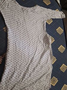 White Printed Kurta
