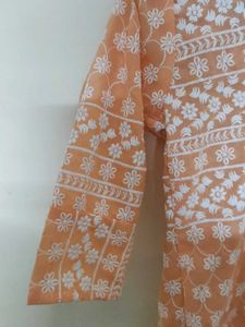 Peach Embroidered Tunic