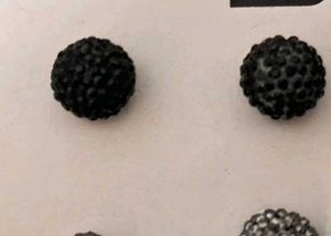 Sparkly Stud Earrings (Pack Of 2)