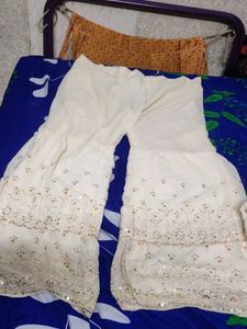 Embroidered Kurta Palazzo With Dupatta