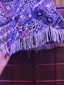 Boho Print Fringe Dress