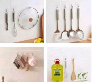 Adhesive Walls Hooks Without Drilling Pack Of 10