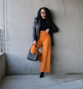 H&amp;M Orange Wide Leg Jeans Women&#39;s