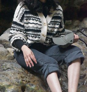 Patterned Knit Cardigan