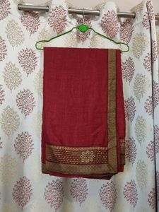 Elegant Maroon Saree♥️