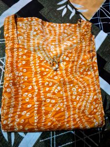Rajsthani Print  Kurta With Freebie 🎁