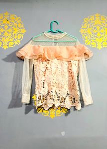 Romantic Lace Ruffle Top