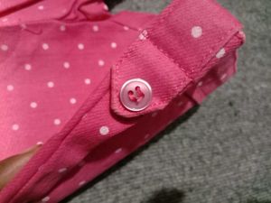 Cute Pink And Peach Polka Dot Romper