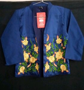 Floral Embroidered Kimono Jacket