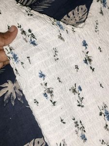 White Cute Floral Beach Dress