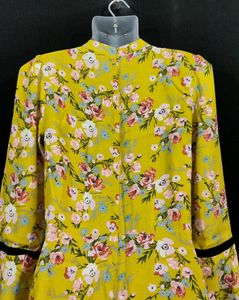 Women Lemon Green Dress|| Length 37|