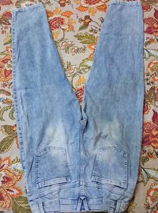Blue denim jeans