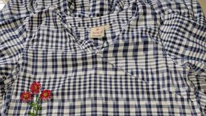 Blue &amp; White checked dress with FREEGIFT