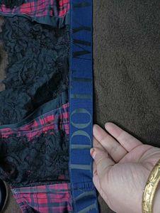 Lace &amp; 🖤Plaid Bralette38C