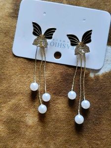 Butterfly Pearl Earrings