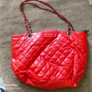 Red Quilted Handbag