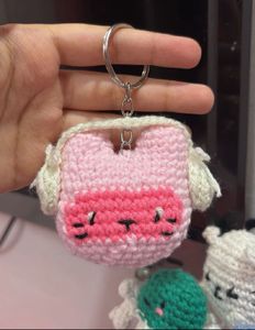 Crochet Kitty With Headphones Keychain!!
