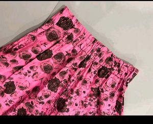 Pink Floral Ethnic Skirt