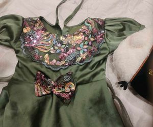 Girls' Olive Green Dress