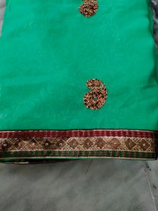 Beautiful saree in halfsaree model