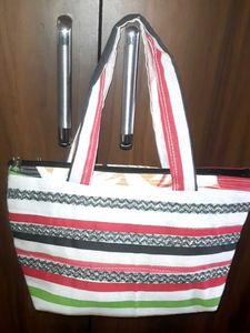 Striped Tote Bag New Without Tag.