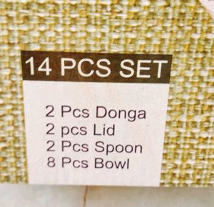 14 Pcs Floral Printed Bowls Set