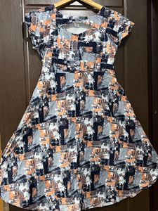 Patterned Casual Dress