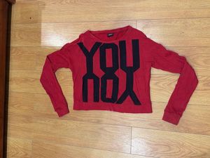 ONLY Red Graphic Print Long Sleeve Top