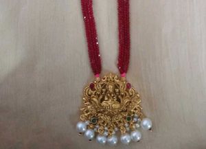Elegant Lakshmi Pendant Necklace