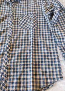 Men&#39;s Blue &amp; White Checkered Shirt