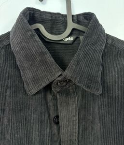 Men XL Corduroy Black Shirt