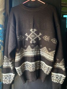 Patterned Knit Sweater
